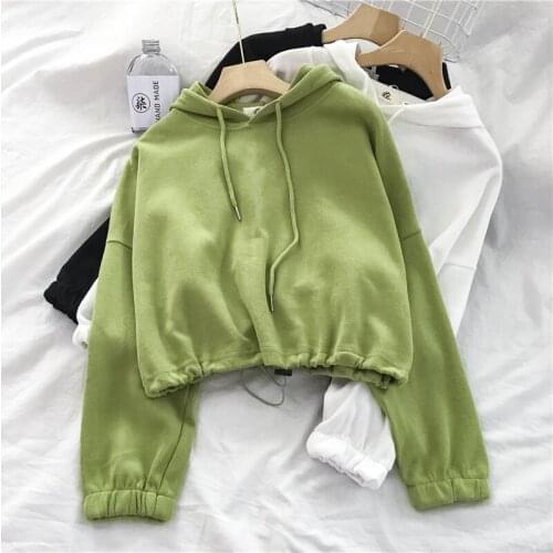 Женские короткие толстовки QPFJQD China At AliExpress