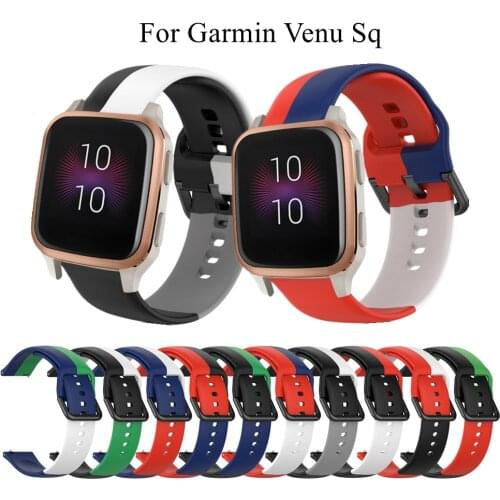 20mm Silicone Wrist Strap For Garmin Venu SQ Bracelet Replace Watchband For Garmin Vivoactive 3 Forerunner245 For Amazfit Bip