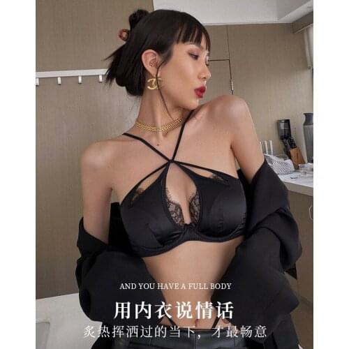 Sexy Underwear Womens Summer Big Chest Show Small and Thin Bra Set Push up Breast Holding Anti-SAG Bra bras for women