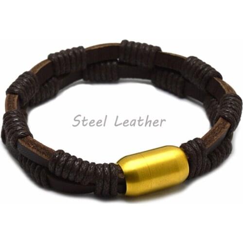 Engraved Bracelets Steel Leather China
