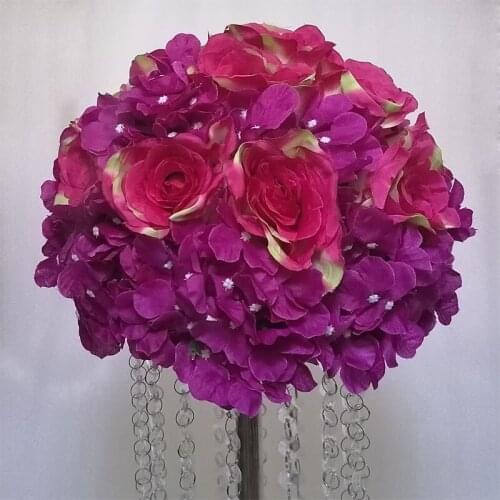Wedding decoration centerpieces flower ball props feast scene floral arrangement home hotel table silk aritictial orchid