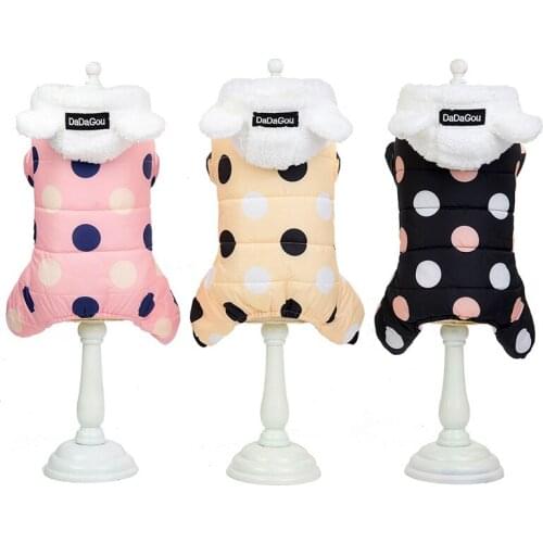 Warm Dog Coat Jacket French Bulldog Four Legs Pet Jumpsuit Dot Puppy Dogs Costume High Quality Dog Clothes for Dogs Ropa Perro