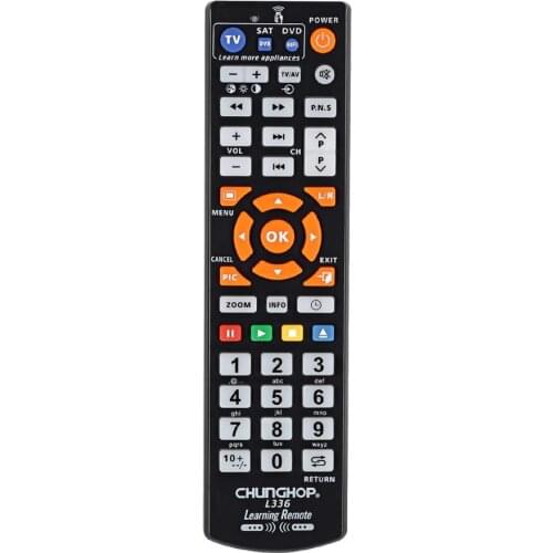 Copy Smart Remote Control Controller With Learn Function For TV CBL DVD SAT learning CASE Original chunghop L336