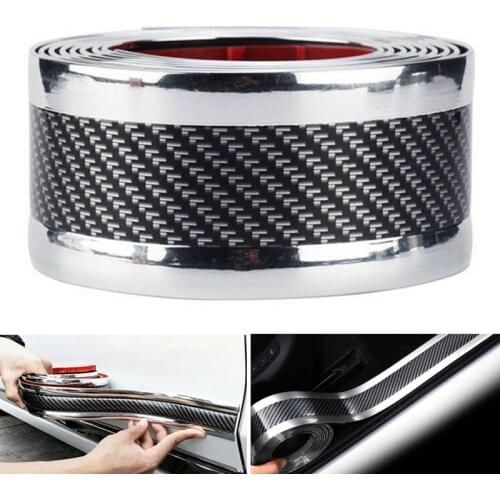 Trucks Anti-Scratch Strip SUVs Side body Side skirt Mirror Grill Carbon Fiber Look Protector