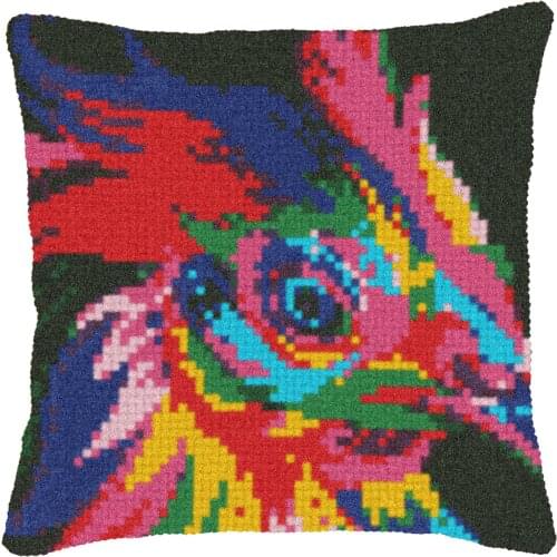 Animal Chickens DIY Latch Hook Rug Kit 3D Segment Embroidery Pillow Wool Cross Stitch Carpet Set Crafts