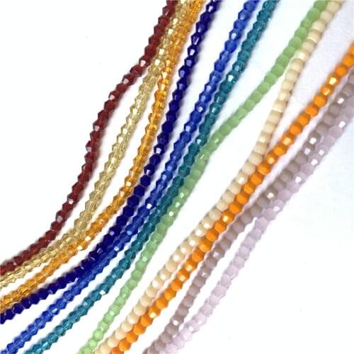 1strand 190pcs 2mm quality multi color bicone beads for jewelry making jewelry diy accessories