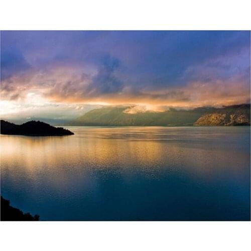 1PC Photography Background Cloth 7*5ft/5*3ft Lake Landscape Photo Cloth Frameless Photographic Backdrops for Camera Studio