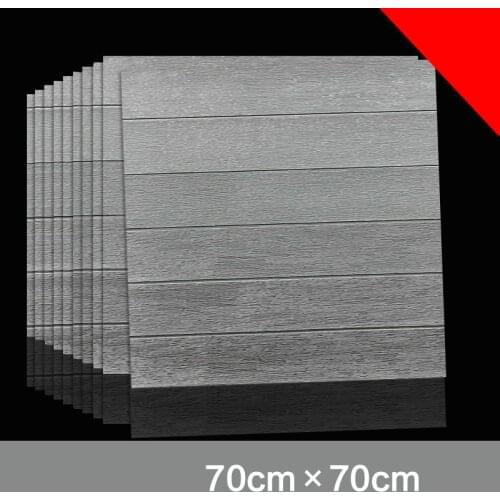 10pcs 3D Wood Grain Wall Stickers Bedroom Decor Panel Self-adhesive Wallpaper for Living Room Kitchen Home Decoration