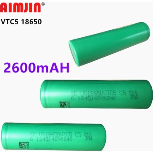 20PCS 3.7v 2600mah18650 VTC5 Lithium Rechargeable Battery US18650VTC5 30A Discharge for All Kinds of Electronic Toys