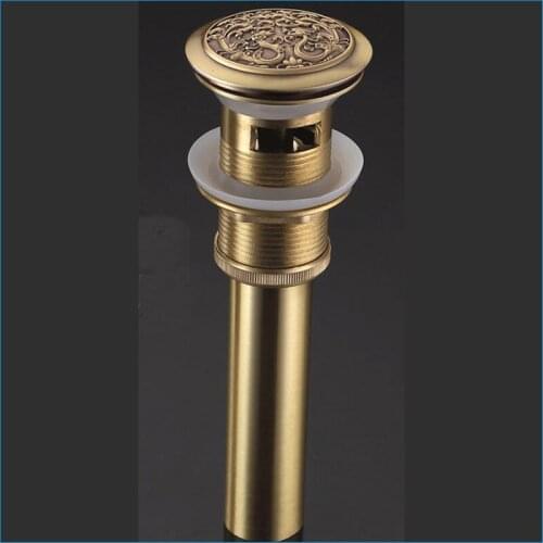 Antique bathroom basin drainer,basin drainer pop up,Used in Ceramic Basin With Overflow Hole,J14079