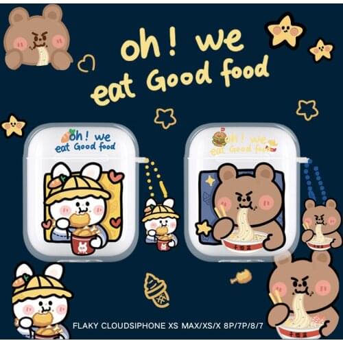 For Airpods Pro Case Cute Ins Hot Salse Couple Earphone Box for Airpod 1 Air pods 2 Cover with Lovely Transparent Soft Tpu Case