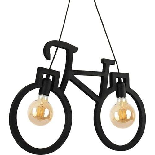 Rustic Wooden Bicycle Pendant Lamp Chandelier Luxury Rustic Modern Decorative Lamp Custom Design Lighting