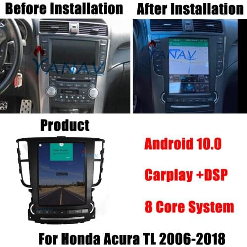For Acura TL 2006-2018 Car Multimedia Player Acura GPS Navigation 10.4-Inch Radio 4G Version Android 10.0 Car System