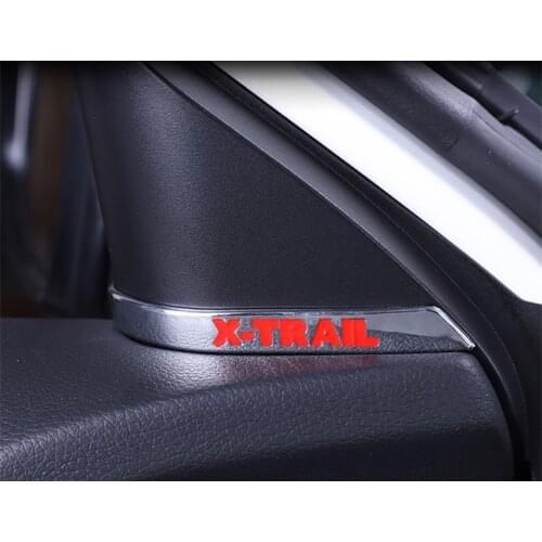 For Nissan X-trail X trail T32 2014-2019 AC column trim interior decoration door pillar decoration bright strip car Accessories