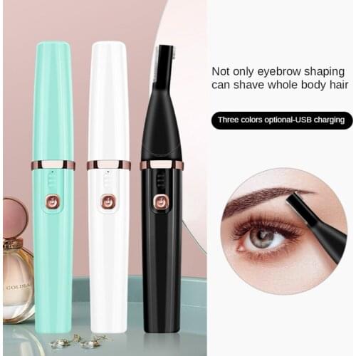 Electric Eyebrow Trimmer Makeup Painless Eye Brow Epilator Mini Shaver Razors Portable Facial Hair Remover Face Care White Black