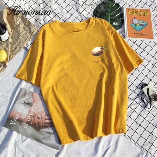 Hirsionsan 100% Cotton T Shirt Women Printed Short Sleeve Elastic O-Neck Soft Tees Summer Fashion Soft Plus Size New Streetwear