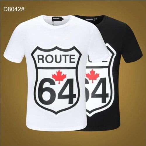 Men Women O Neck Short Sleeve T Shirt Locomotive Letter Print T-shirt Casual Cotton 21 FW Authentic Dsquared2 Hip-Hop