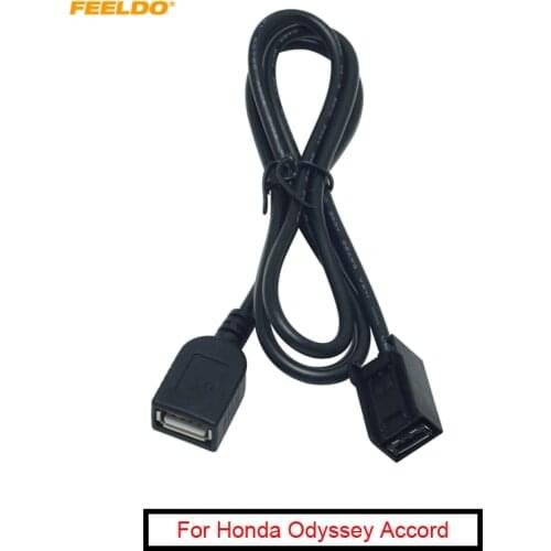 FEELDO 1PC Car USB AUX Cable Wire Adapter Audio Media Music Interface For Mitsubishi Outlander ASX 2009