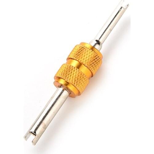 Valve core Remover Installer Repair Kit wrench Car A/C Air Conditioning System Aluminum yellow