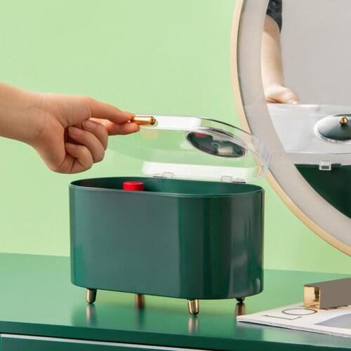 Lipstick Box Creative Fashion Stable Desktop Case Cosmetic Storage Boxes with Mirror Eco-friendly High-capacity Useful Organizer