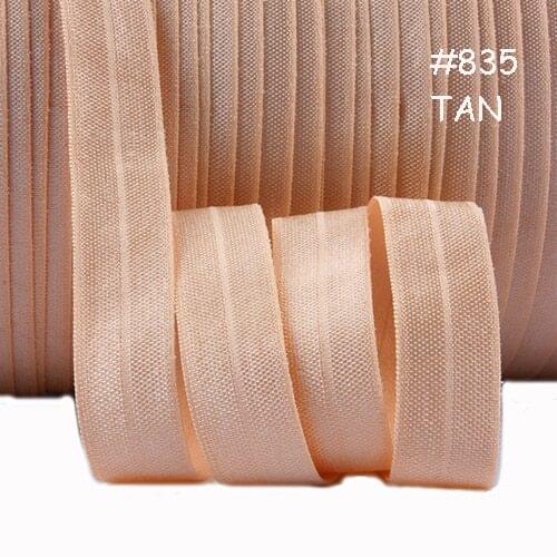 Flora Ribbons solid foe, wholesale 100 yards 15mm fold over elastic ribbon for hair accessories