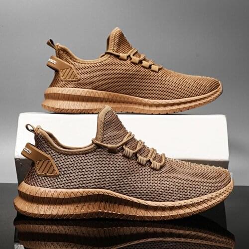 Big Size Summer Mesh Mens Running Shoes Mens Shoes Sneakers Sport Mens Sports Shoes Brown Tennis Footwear Sneackers GME-1993