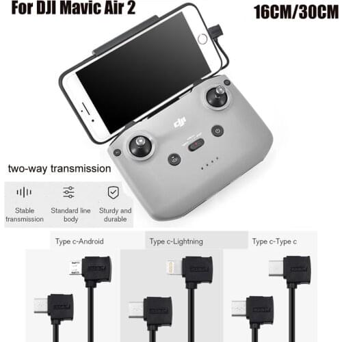 Mavic Air 2 Data Cable Portable Carrying Easy Storage Cable Line Lightning IOS Micro Type-C For DJI Mavic Air 2 Controller Parts