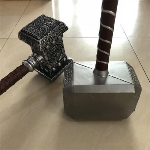 2 Style Hammer 1:1 Hammer Game Orc Destroy Hammer Cosplay Weapon Model Role Playing Halloween PU Gift American Super Hero Weapon
