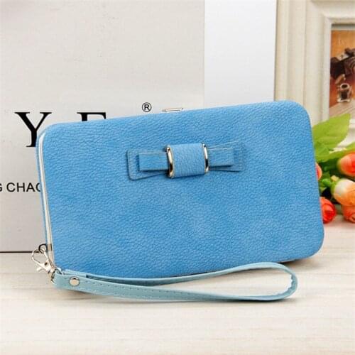 Fashion Female Long Wallet Credit Card Holder Money Bag Cellphone Pocket PU Leather Large Capacity Women Wallet cartera mujer