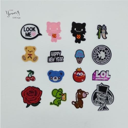 Cartoon Patch Clothing Embroidery Iron on patch Sewing hot melt adhesive Applique Sew On Fabric Badges DIY Stickers Accessories