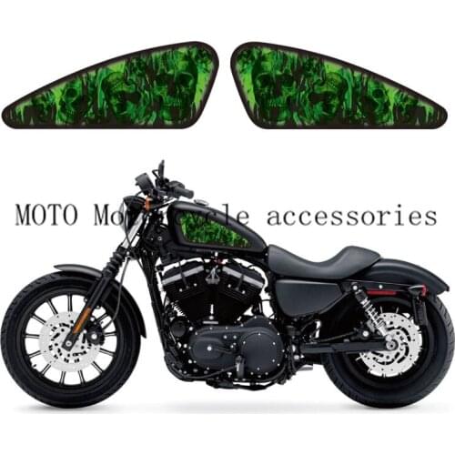Motor Skull Flame Decal Fuel Tank Decals Stickers For Sportster 48 72 XR1200 XR1200X spray-painting 5 color Fuel Tank Decals