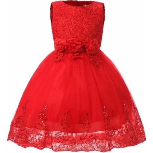 Nicoevaropa Flower Girls Dresses For Wedding Pageant Dovetail Bridal Gown Teenagers Children Girl Kids Ball Party Wear 4-12Yrs