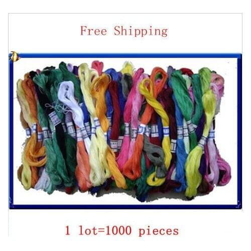 Wholesale 1 Lot=1000 Colours Free Shipping Similar DMC Thread Floss Skein Cross Stitch Thread 100% Cotton