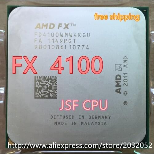 AMD FX 4100 AM3+ 3.6GHz 8MB CPU processor FX serial shipping free scrattered pieces FX-4100 FX4100 (FX serial cpu)
