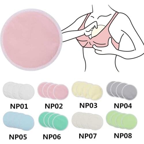 2pcs Bamboo Nursing Breast Pads 3-layer Breastfeeding Nipple Pad For Maternity Reusable Nipplecovers Breast Feeding Nursing Pads