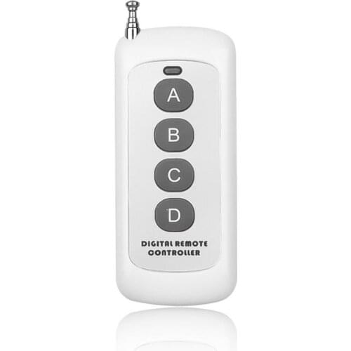White Car Remote control 4 Buttons 433MHz 1000m Long Range Wireless Remote Control Switch Controller ABCD