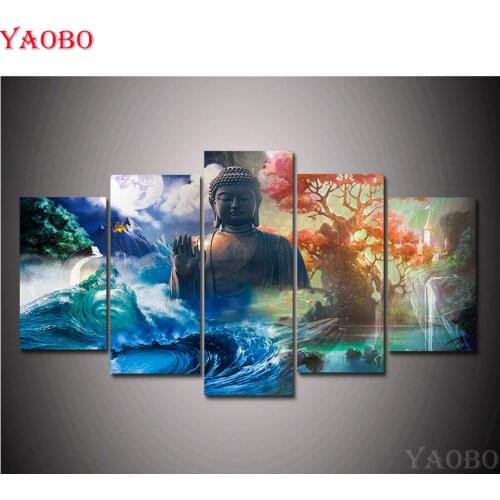 Needlework 5D Diamond Painting landscape Buddha Picture Mosaic home decor Diamond Embroidery Full Square Round Drill Rhinestone