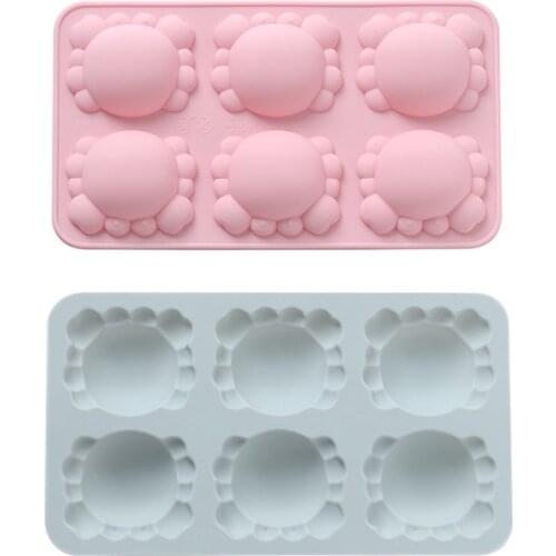 Silicone Cake Molds Cartoon Crab Chocolate Gummy Mold Tray Candy Fondant Mould Cake Decoration Accessories Baking Tools