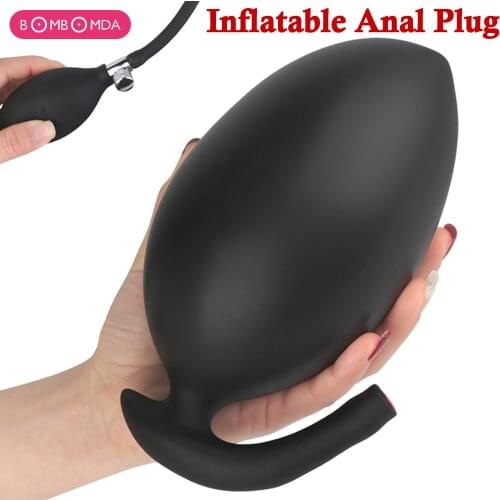 Go Out Silicone Inflated Super Big Anal Plug Dildo Pump Butt Plug Anal Dilator Prostate Massage Anus Extender Dilatador Sex Toys