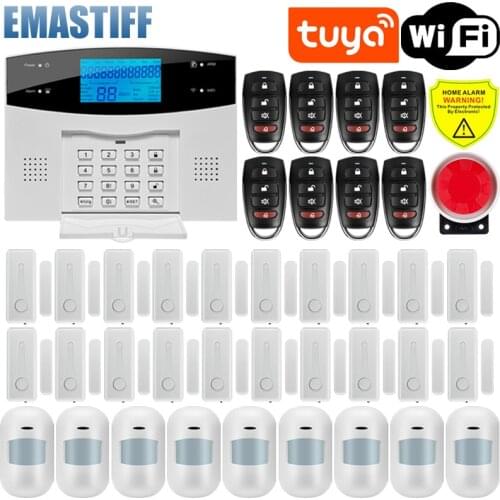 Tuya G2BW WIFI Alarm System for Home Burglar Security 433MHz WiFi GSM Alarm Wireless Tuya Smart House App Control