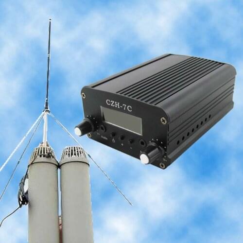 CZE CZH-7C 7W FM stereo PLL transmitter+GP antenna +Powersupply free shipping