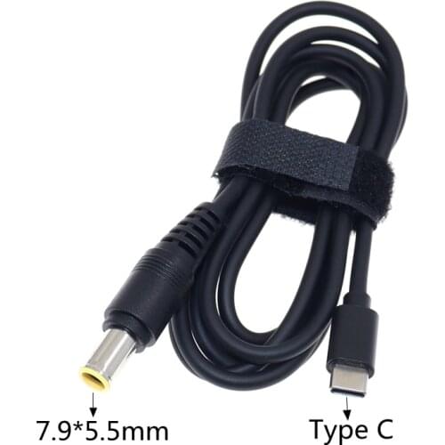 USB Type C to 7.9*5.5mm Male Plug Converter Power Adapter Charging Cable Cord for Lenovo Thinkpad X60 T60 T61 X200 X201 X220X230