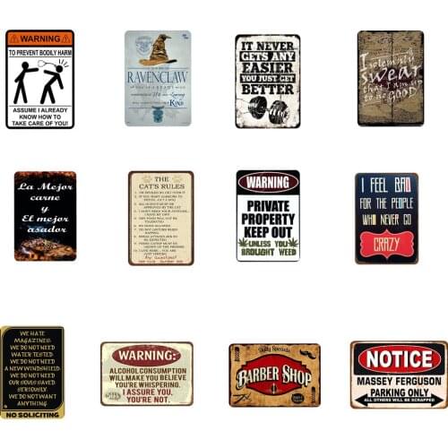 Vintage Metal Painting Wall Iron Painting Tin Sign Shappy Chic Art Wall Decor Crafts Cafe Restaurant Bar Club House decoration