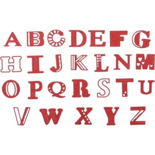 YINISE Metal Cutting Dies For Scrapbooking Stencils Capital Alphabet DIY Paper Album Cards Making Embossing Folder Die Cut Cuts