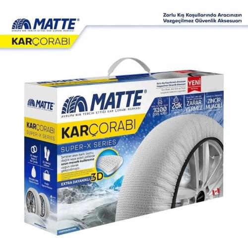 Car Tire Snow Socks for Winter - Super-X Series (Textile Snow Chain - For Safe Driving on Snowy & Icy Road)