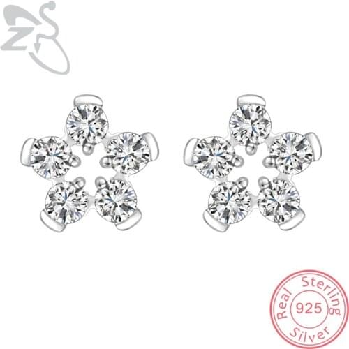 ZS Women's Silver Earrings