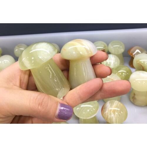 1pcs Natural Afghanistan Jade mushroom Quartz Healing Crystal Fengshui Aesthetic Room Decor Reiki Gift
