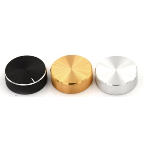 1PCS newest Aluminum Volume Control Amplifier Knob Wheel silver/gold/black hot-selling