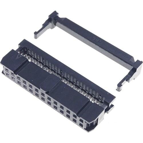10 Pcs 0.100" 2.54mm 26 Pin dual Row IDC Connector Rectangular Female Socket Receptacle Ribbon Cable FC-26