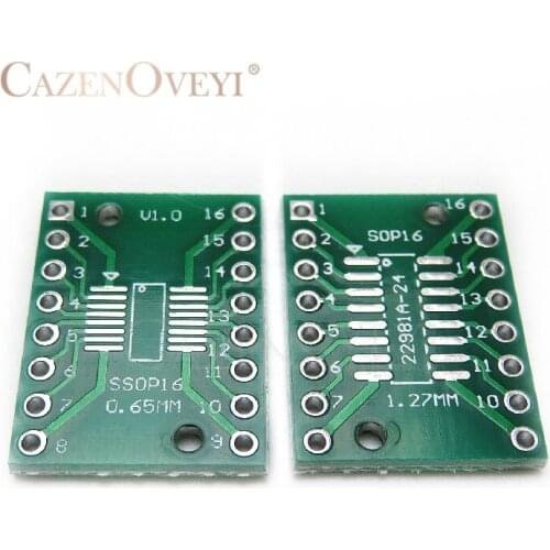 10pcs/lot TSSOP16 SSOP16 SOP16 to DIP16 Transfer Board DIP Pin Board Pitch Adapter PCB In Stock